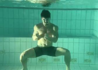 Así se prepara un futuro oro: el curioso entrenamiento de Damián Quintero en la piscina