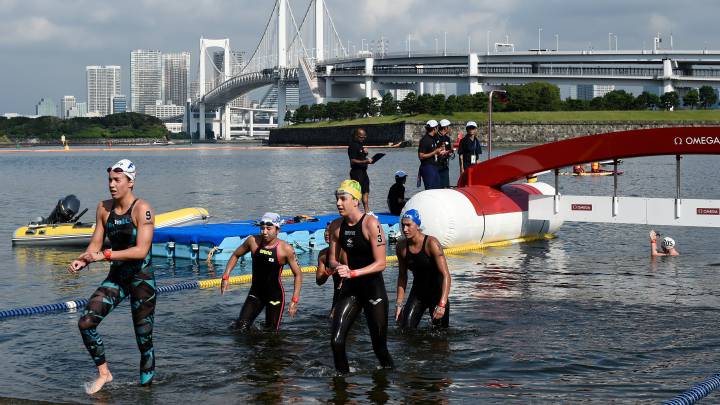 Entrenamiento de los australianos en Tokio.