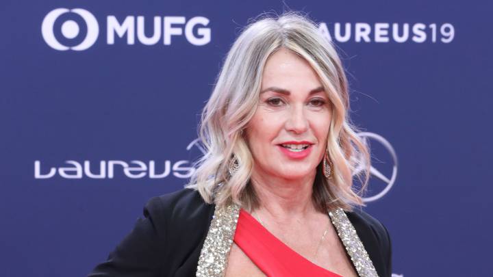 Nadia Comaneci posa en la alfombra roja de los Premios Laureus 2019 celebrada en Mónaco.