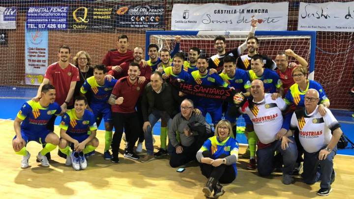 Los jugadores del Industrias Santa Coloma
