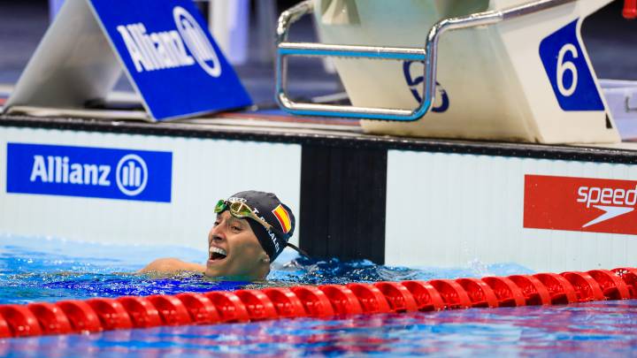 La nadadora española Teresa Perales, durante los Mundiales de Natación Paralímpica de Londres 2019.