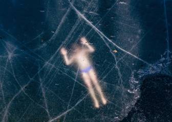 Récord mundial de apnea bajo un lago helado