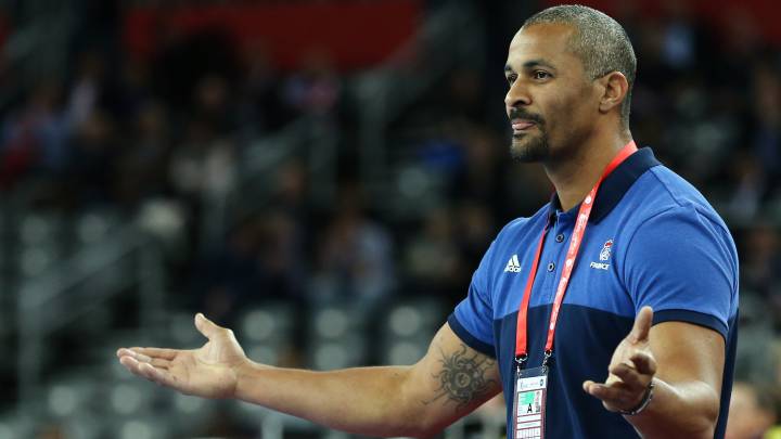 Didier Dinart con la selección de Francia