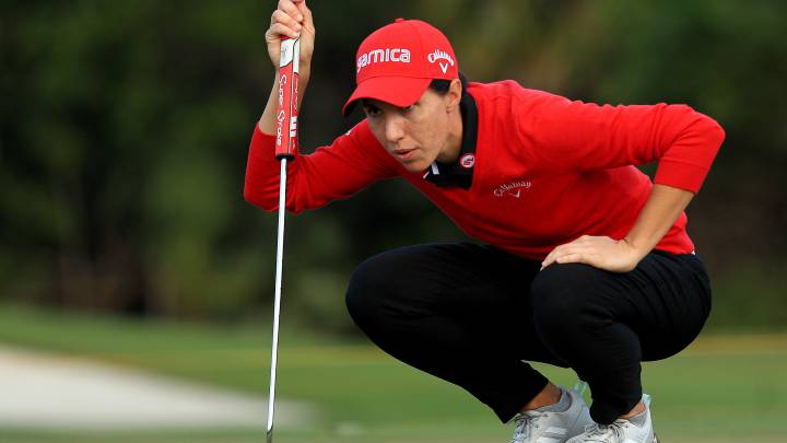La golfista española Carlota Ciganda, durante la primera jornada del Gainbridge LPGA at Boca Rio en Boca Raton, Florida.