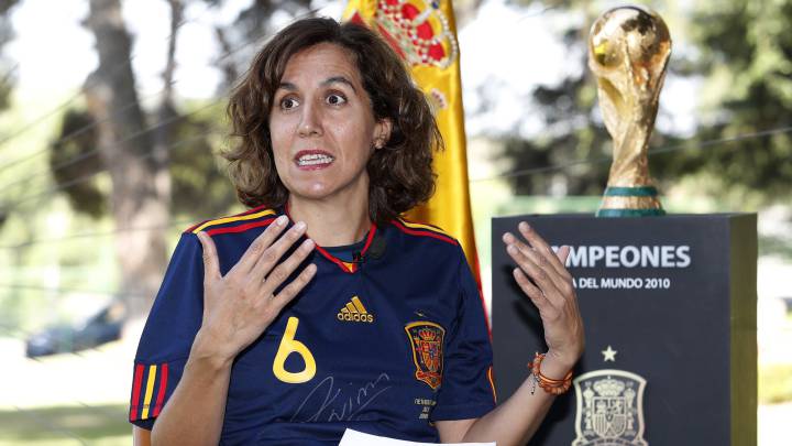 La secretaria de Estado para el Deporte Irene Lozano durante el acto de Homenaje de 10 años del Mundial conseguido por España.