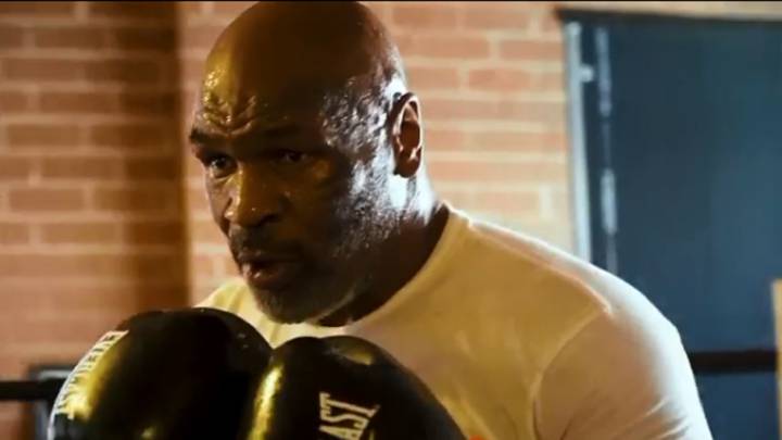 Mike Tyson, durante un entrenamiento.