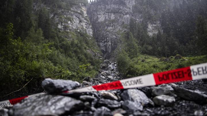 Imagen del cañón de Parlitobel en Suiza, donde tres barranquistas españoles han fallecido y uno de ellos continúa desaparecido.