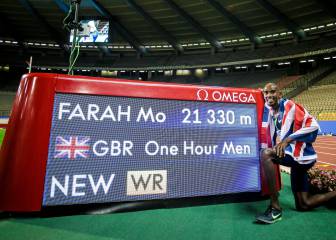 Mo Farah vuelve a la pista a lo grande con récord de la hora