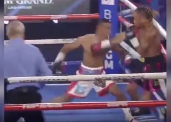 Hay golpes y después KO como este: gancho tremendo en el cuello que deja seco al rival