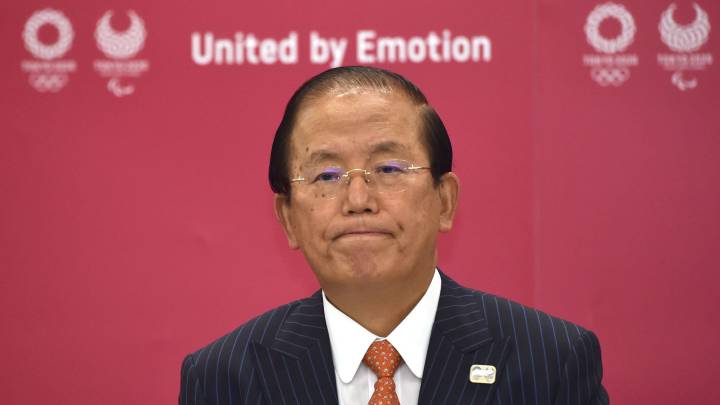El CEO de los Juegos Olímpicos de Tokio, Yoshiro Mutio, durante una rueda de prensa.