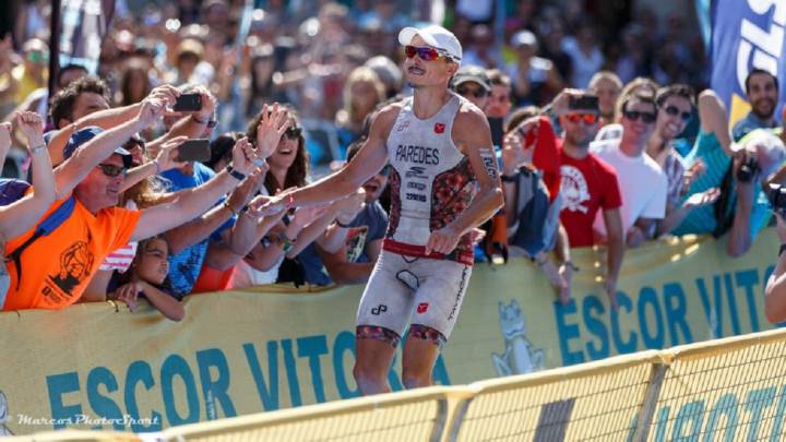 El triatleta extremeño Diego Paredes, durante la Full Vitoria 2015.