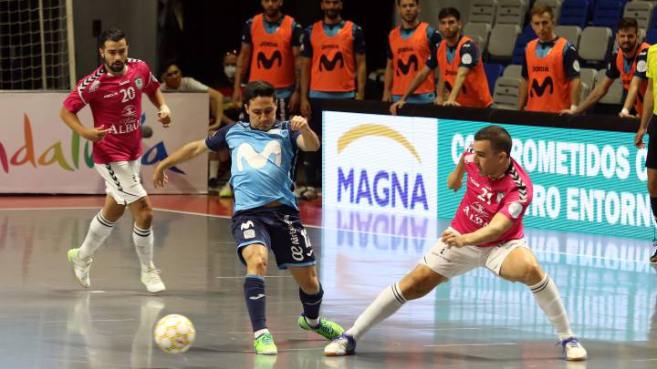 Imagen de la final de la Liga Nacional de Fútbol Sala entre Viña Albali Valdepeñas y Movistar Inter.