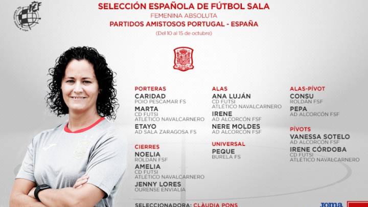 Convocatoria de Claudia Pons para los próximos amistosos.