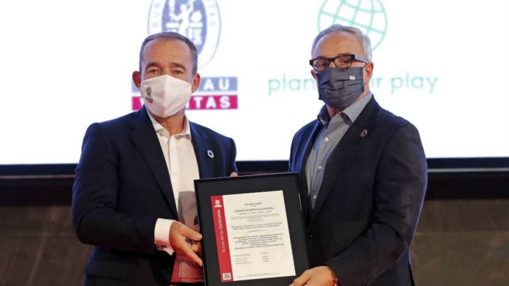 El COE recibe la certificación de Entidad Deportiva Sostenible