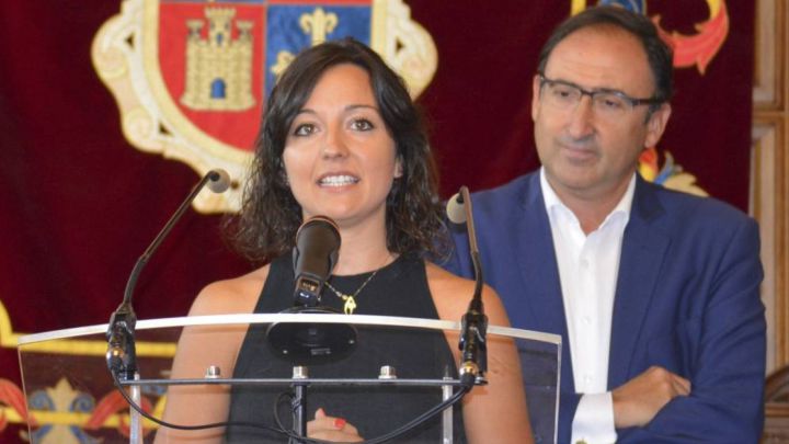 Sara Bayón en un homenaje