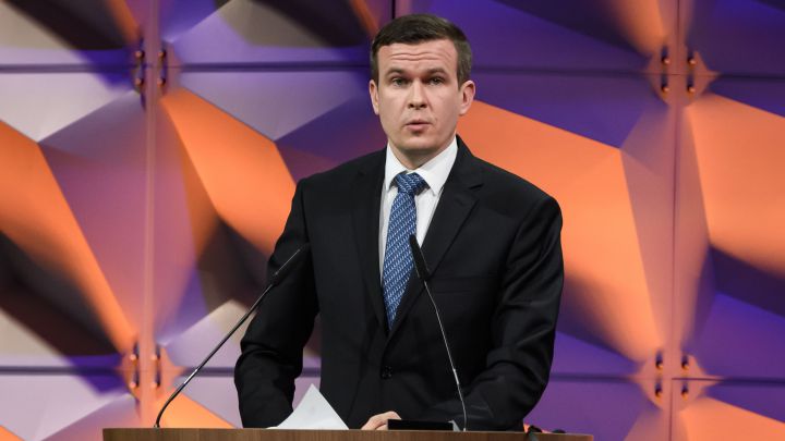 El presidente de la AMA, Witold Banka, durante una sesión del COI en Lausana.