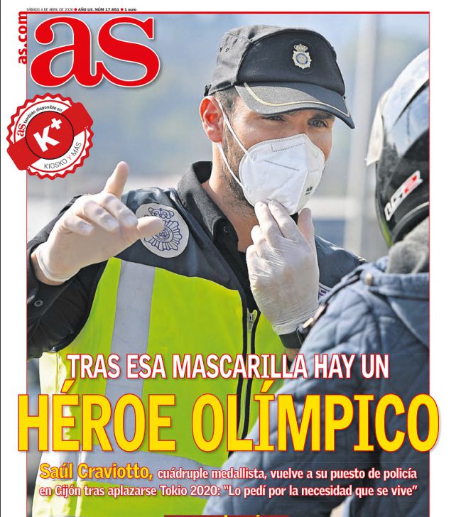 Un multimedallista olímpico de patrulla. Craviotto atesora dos oros, una plata y un bronce en Juegos, pero estuvo al servicio de la Policía en Gijón.