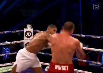 El escandaloso puñetazo con el que Anthony Joshua noqueó a Pulev en el noveno asalto