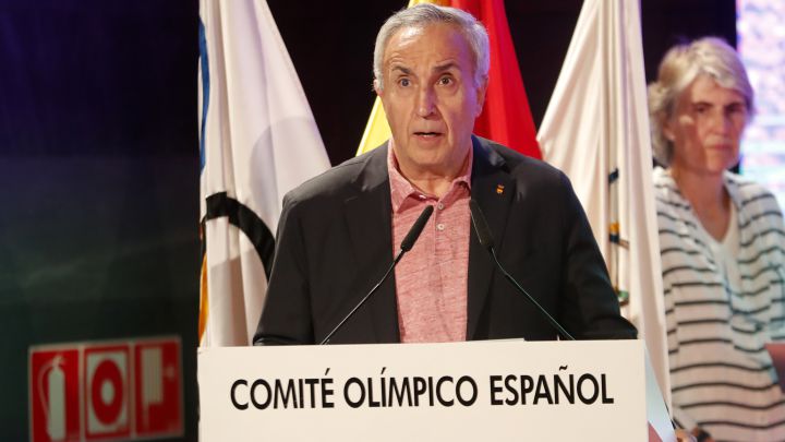 El presidente del Comité Olímpico Español Alejandro Blanco, durante un acto en el COE.