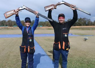 Alberto Fernández y Fátima Gálvez, bronce en equipo mixto
