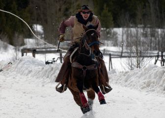 Skijoring: la fusión entre carreras de caballos y esquí