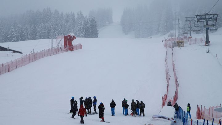 Imagen de la pista de descenso de la estación de Lenzerheide, donde se celebran las finales de la Copa del Mundo de Esquí Alpino.