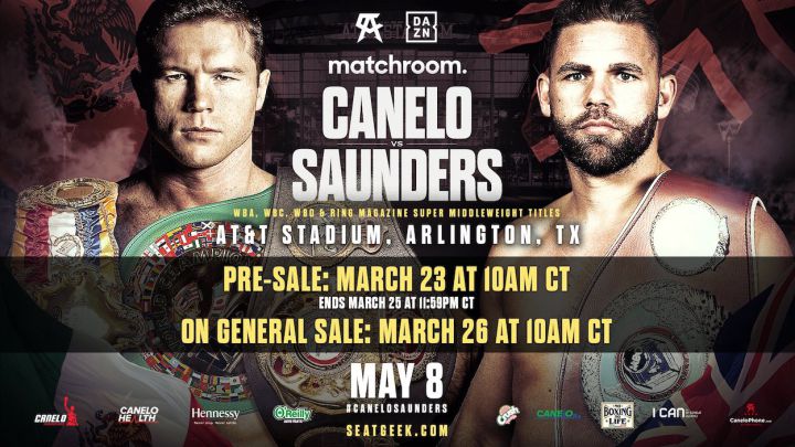 El combate entre Canelo y Saunders será ante 70.000 fans