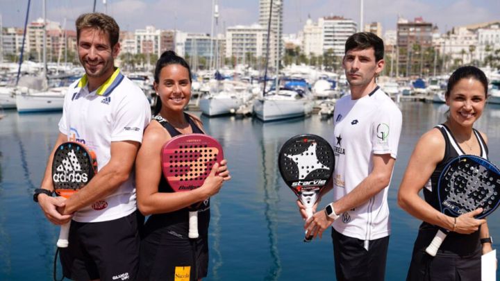 Ruiz, Sofia Araujo, Franco y Eñi Amatriain en Alicante,