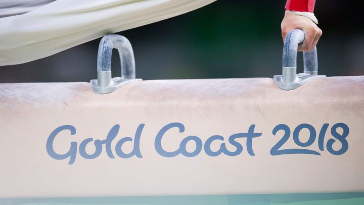 Imagen de un caballo con arcos durante los Juegos de la Commonwealth de Gold Coast 2018.