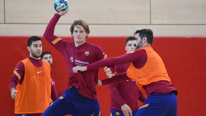 Entrenamiento del Barça.