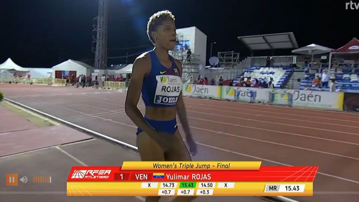 Yulimar se queda a 7 cm del récord del mundo de triple