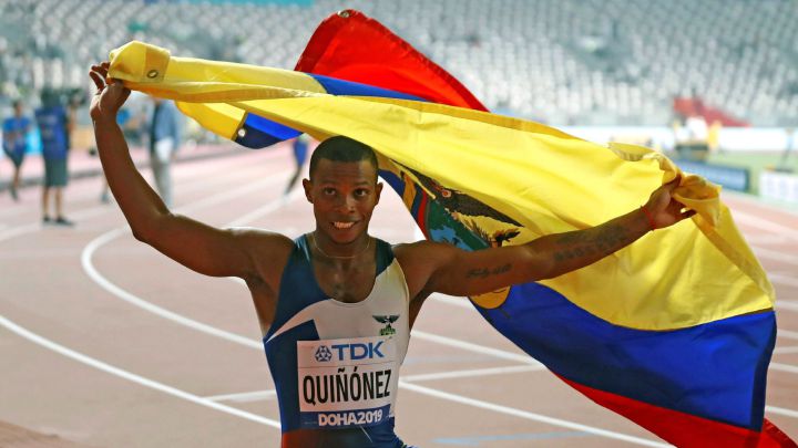 El atleta ecuatoriano Alex Quiñónez suspendido por un año