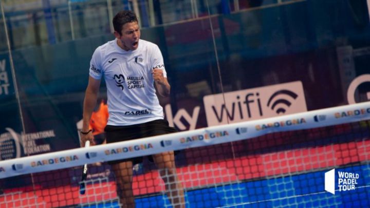 Uri Botello celebra la victoria.