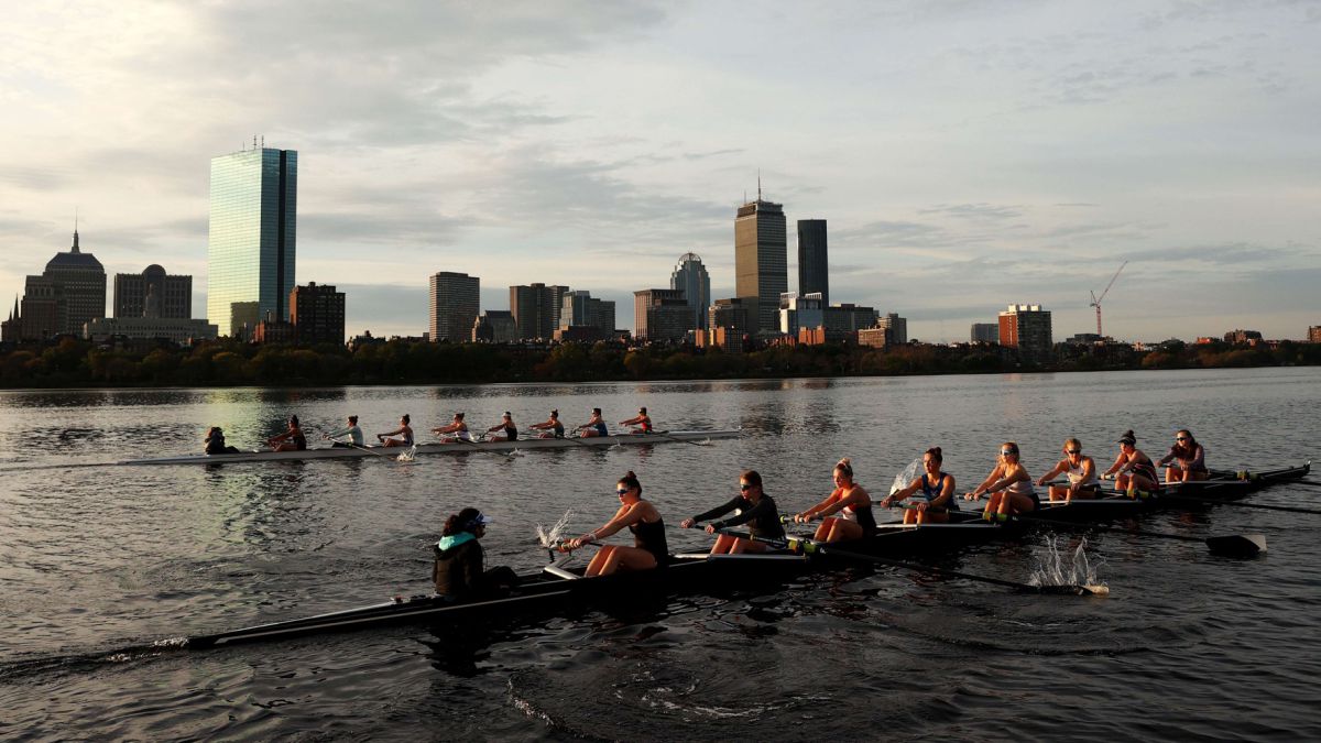 Preparando la regata en Massachusetts