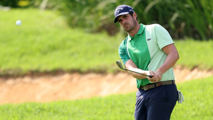 PRETORIA, SOUTH AFRICA - MARCH 10: Nacho Elvira of Spain plays his chip shot on the 17th hole during day one of the MyGolfLife Open hosted by Pecanwood at Pecanwood Golf & Country Club on March 10, 2022 in Hartbeespoort, South Africa. (Photo by Warren Little/Getty Images)