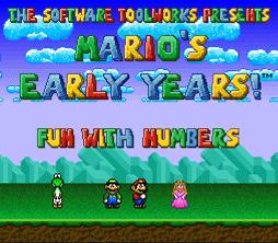 Mario's Early Years Fun with Numbers