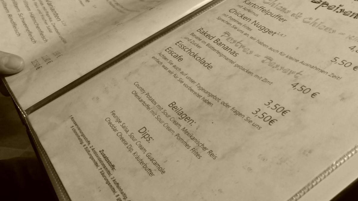 carta restaurante