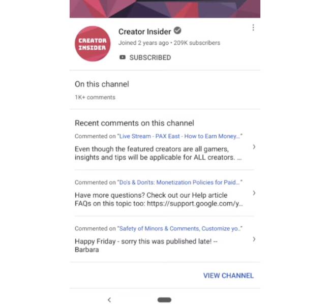 youtube cards