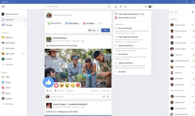 facebook app windows