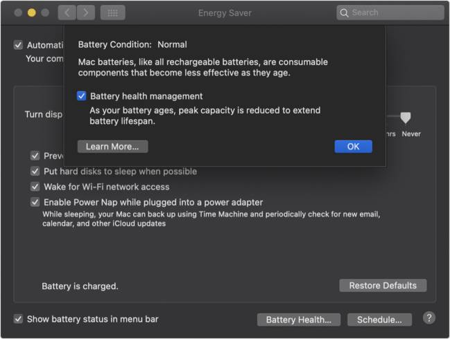 batería mac