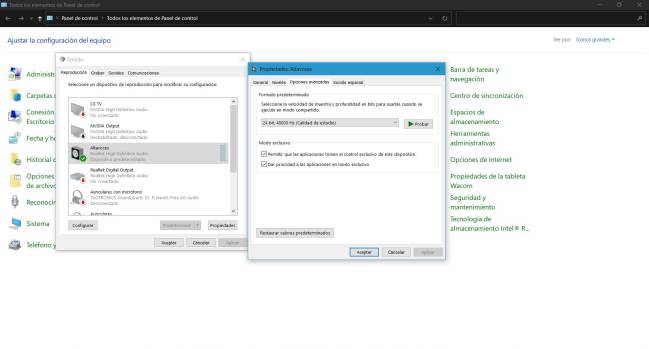 windows10 sonido