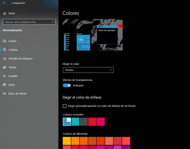 colores w10