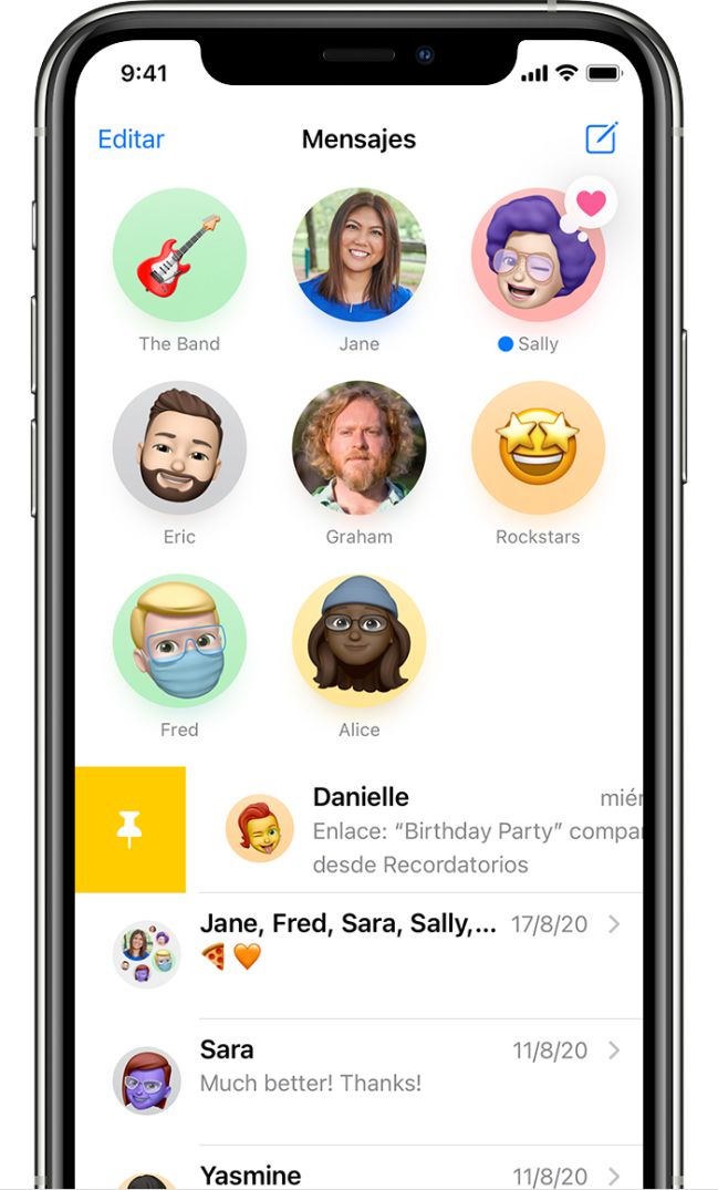 mensajes ios