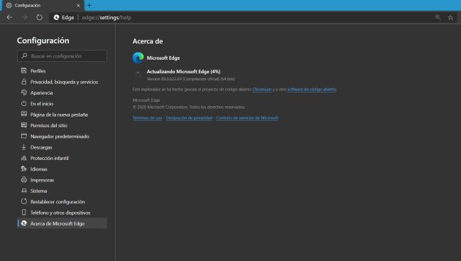 edge actualziacion