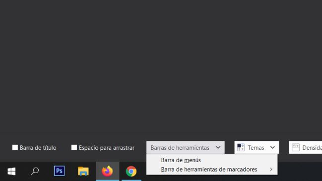 firefox barra marcadores