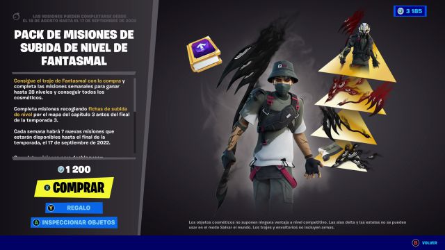 Fortnite Pack De Misiones De Subida De Nivel De Fantasmal Ya