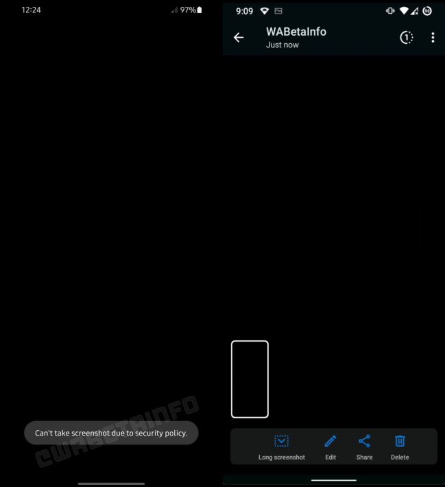 Esto es lo que aparece cuando haces una captura de un contenido temporal sin permiso del emisor