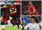 Chicharito marca con tres distintos clubes en Champions