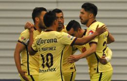 Las Águilas del América celebran gol ante Seattle en el 3-1 que les clasifica para Semifinales de la ConcaChampions 2016
