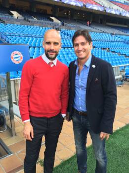 Presume Bruno Marioni foto con Pep Guardiola
